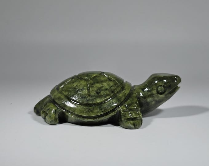 Green Jade Turtle Carving