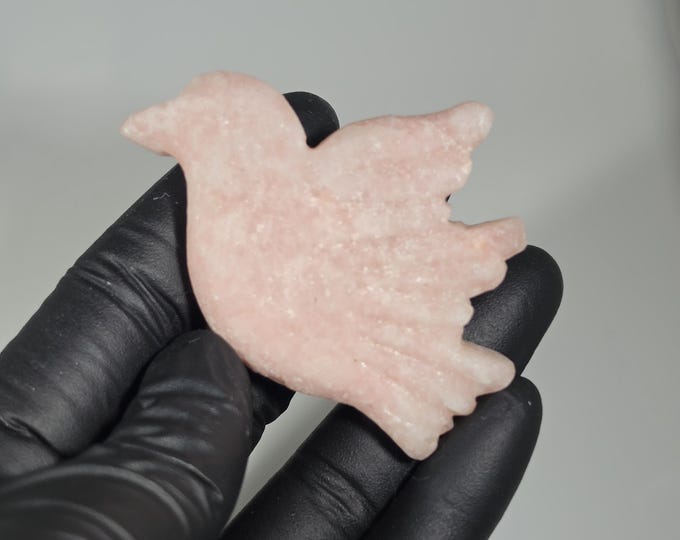 Pink Opal Bird Carving