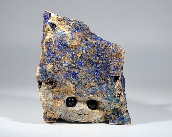 Azurite and Malachite Pet Rock Carving