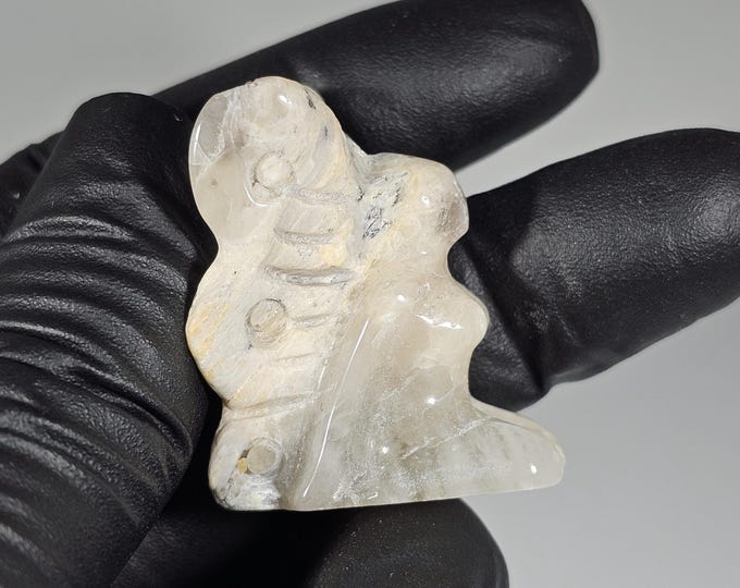 Mini Flower Agate Fairy Carving