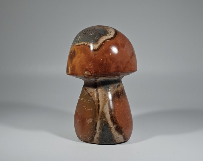 2.8" Polychrome Jasper Mushroom Carving