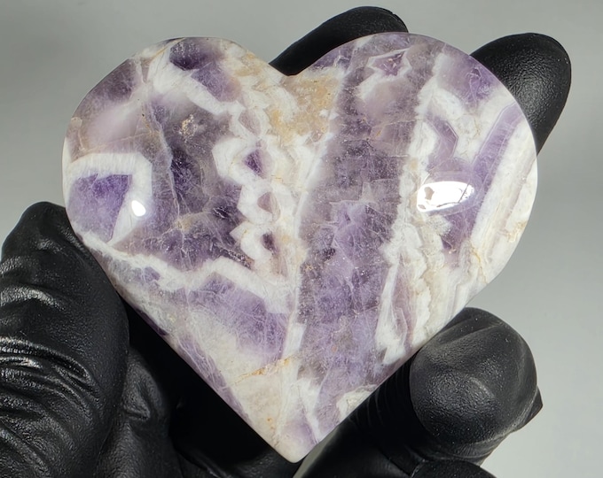 Dream Amethyst Heart Palm Stone *Imperfect