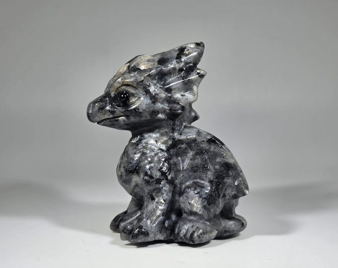 Larvikite Dragon Carving
