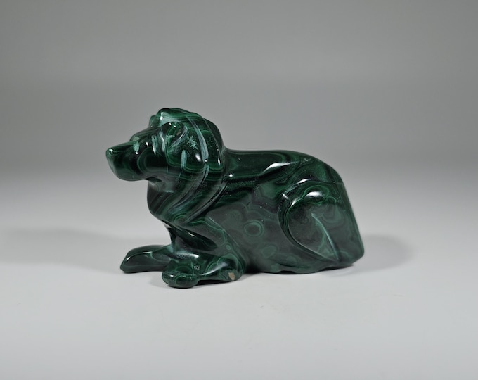 Malachite Lion Carving