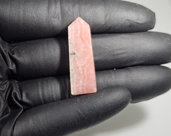 Rhodochrosite Tower: Crystal Healing Point (1.19" x .38" x .28")