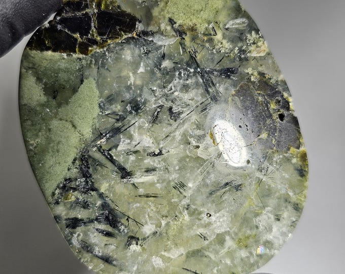 Prehnite Palm Stone