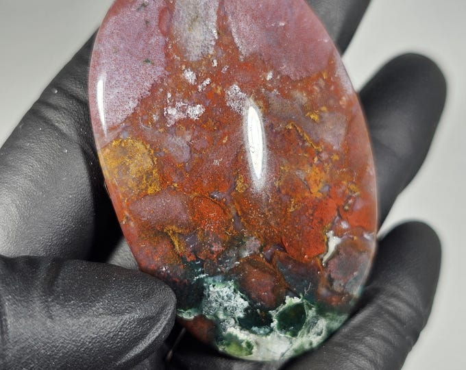 Colorful Ocean Jasper Palm Stone