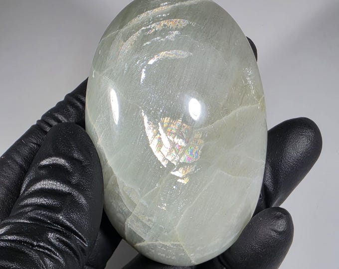 Green Moonstone Palm Stone