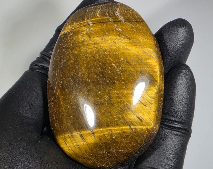 Tigerseye Palm Stone