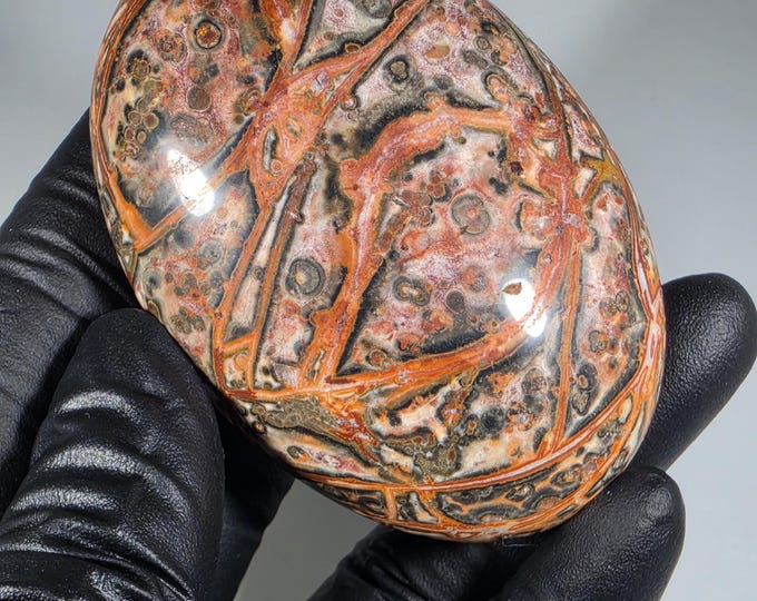 Leopard Skin Jasper Palm Stone