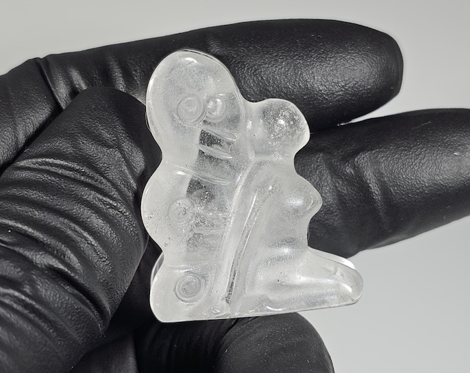 Mini Clear Quartz Fairy Carving
