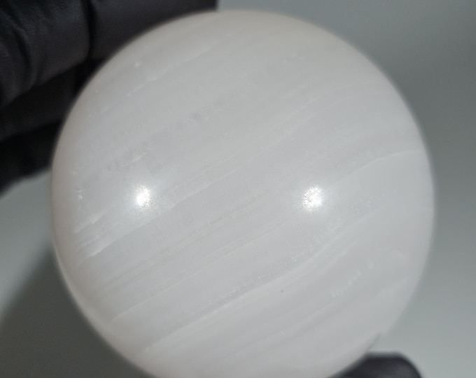 52mm Pink Calcite Sphere Mangano Calcite UV Reactive