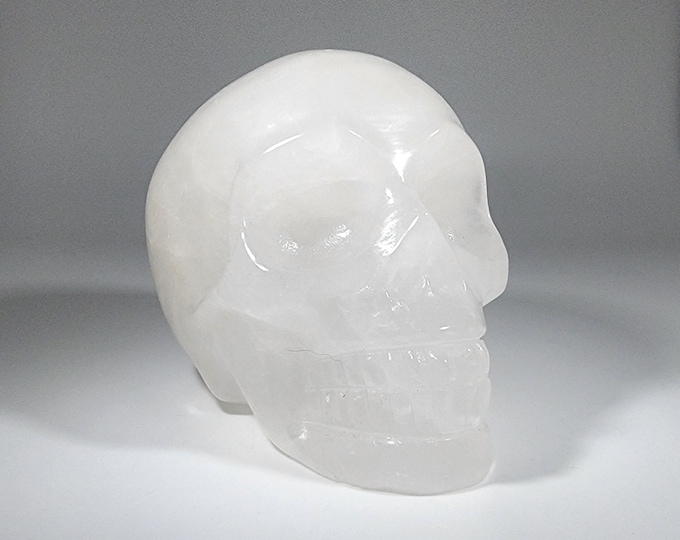 3.5" Clear Quartz Skull Carving