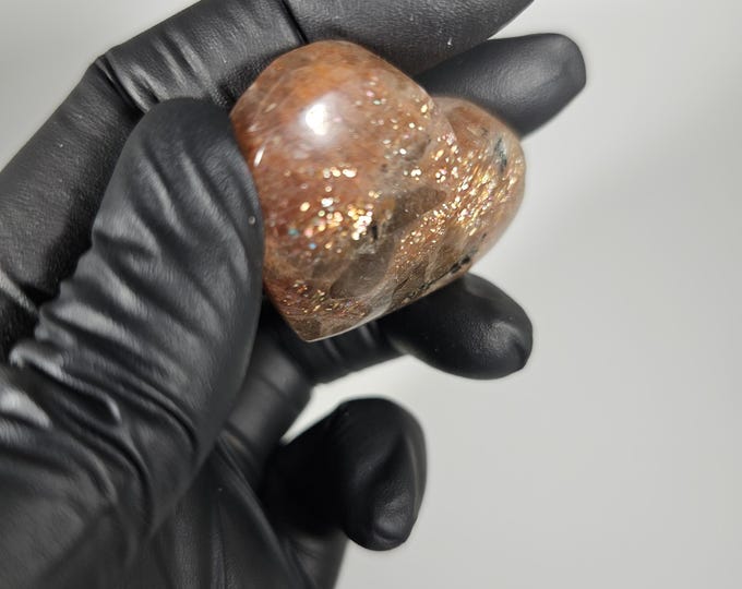 High Quality Golden Sunstone Heart