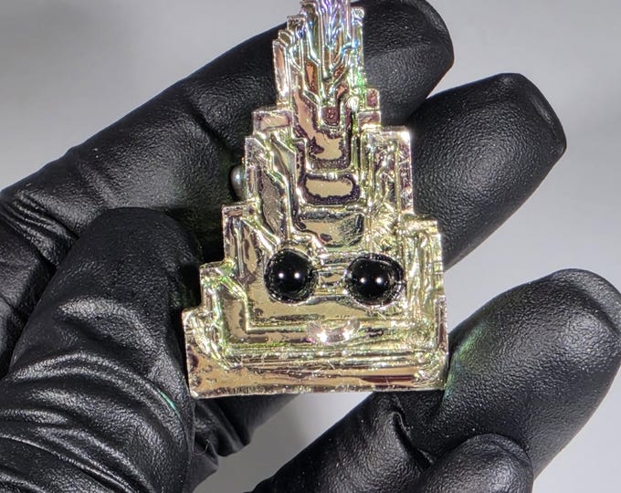 Bismuth Pet Rock Carving