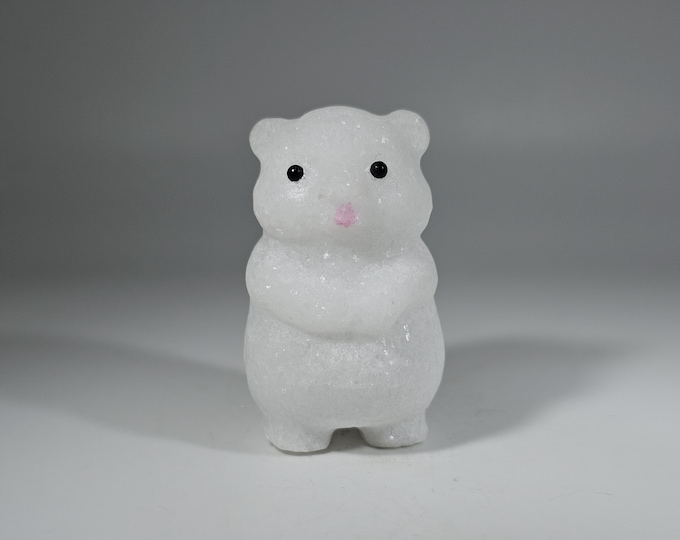 White Jade Hamster Carving