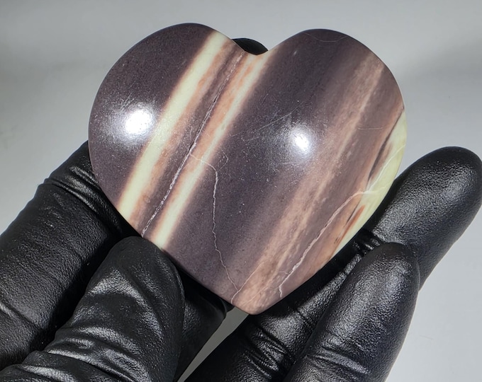 Purple Robe Jade Heart Stone *Imperfect