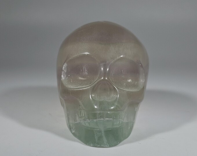 2.4" Silk Fluorite Skull Carving *Imperfect