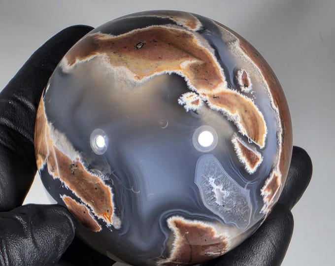 58mm Football Agate Sphere