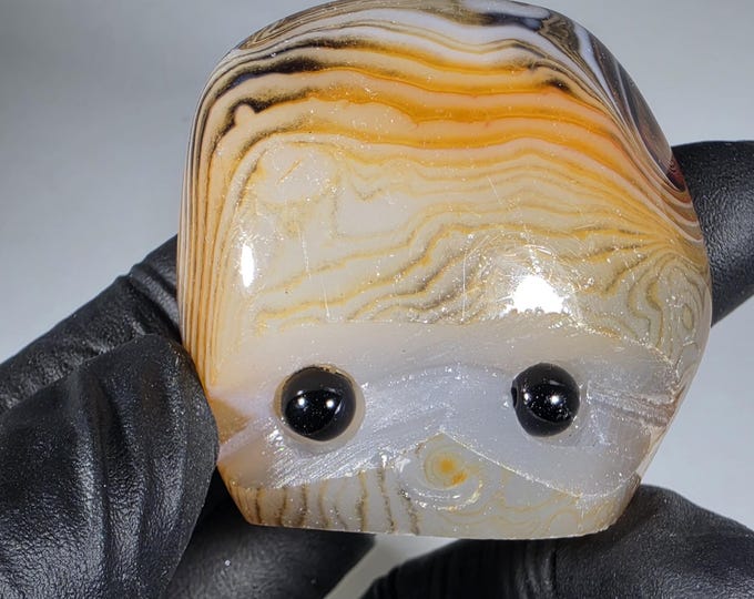 Sardonyx Pet Rock Carving