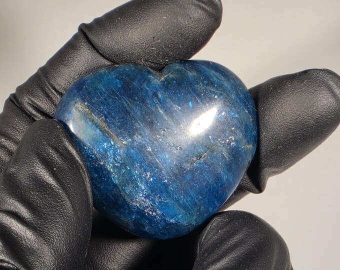 Blue Apatite Heart Stone