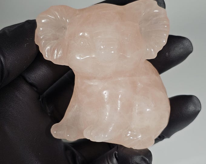 2.1" Rose Quartz Koala Carving