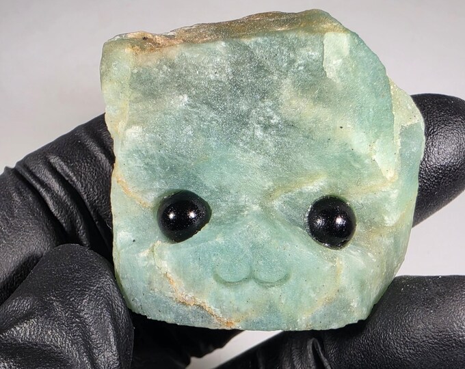 Amazonite Pet Rock Carving
