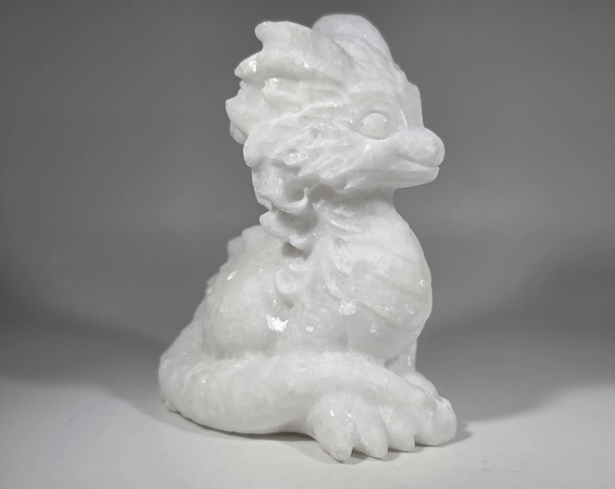 White Jade Dragon Carving *Imperfect