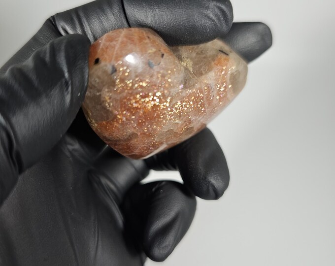 High Quality Golden Sunstone Heart