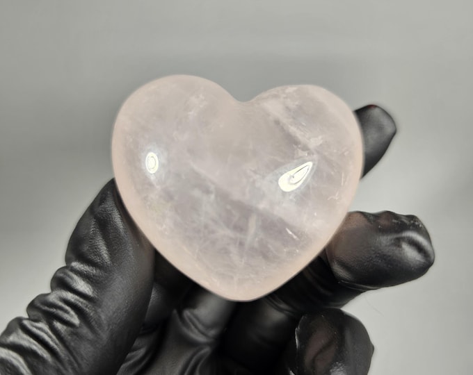 Rose Quartz Heart Carving