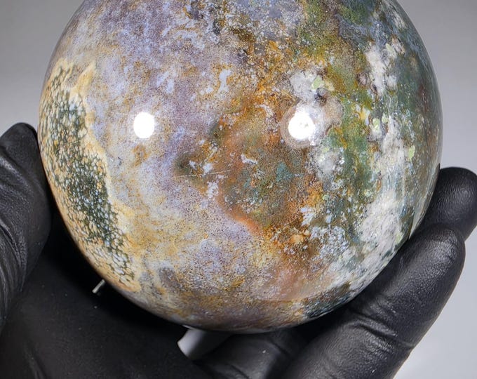 71mm Colorful Ocean Jasper Sphere