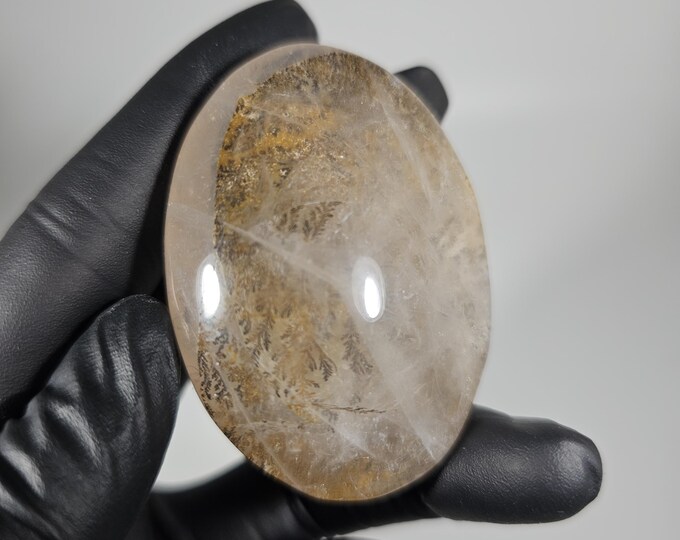 Dendritic Rose Quartz Palm Stone