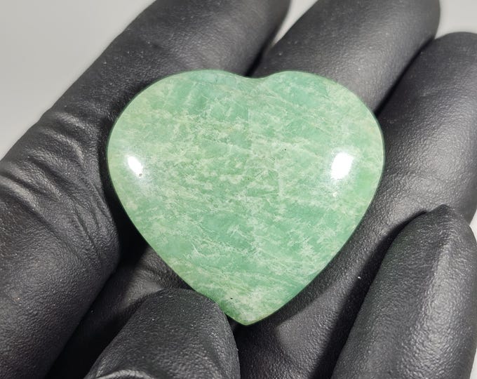 Small Amazonite Heart Carving