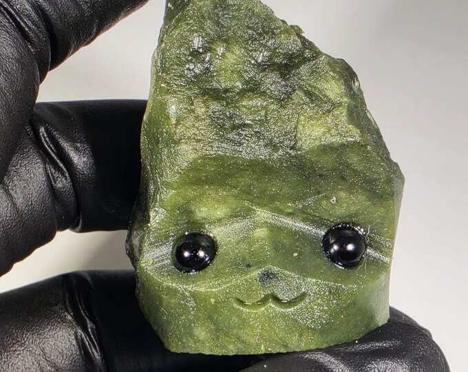 Green Jade Pet Rock Carving