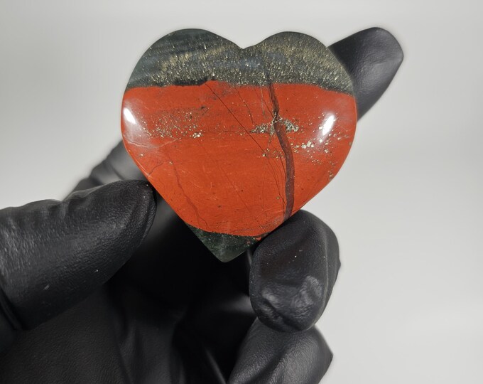African Bloodstone Heart Carving