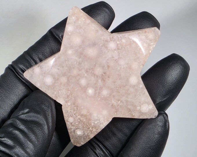 Pink Amethyst Star Carving *Imperfect