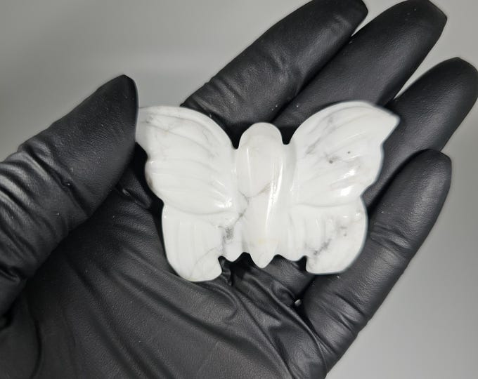 Howlite Butterfly Carving