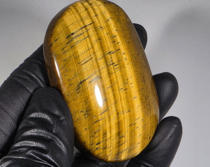 Tigerseye Palm Stone