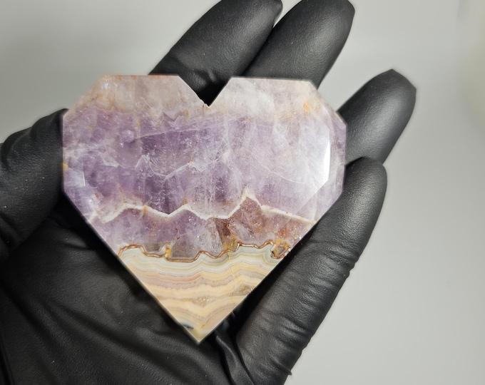 Amethyst Crazy Lace Heart