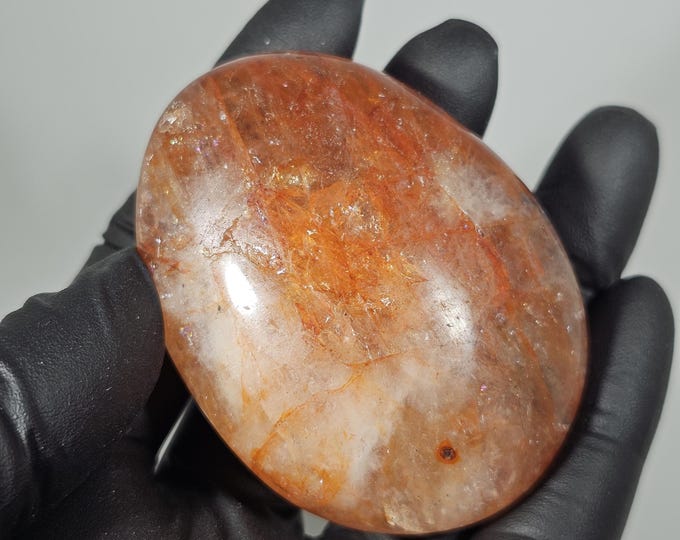 Fire Quartz Palm Stone