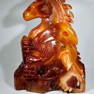 Massive XXL Carnelian Dragon Carving - Etsy