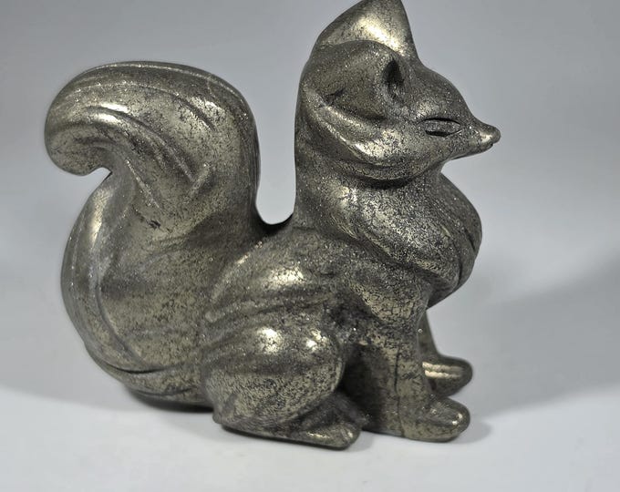 Pyrite Fox Carving