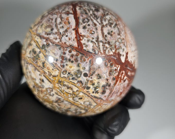 66mm Leopard Skin Jasper Sphere