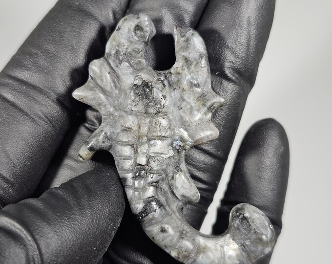 Larvikite Scorpion Carving