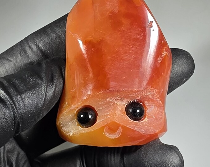 Carnelian Pet Rock Carving