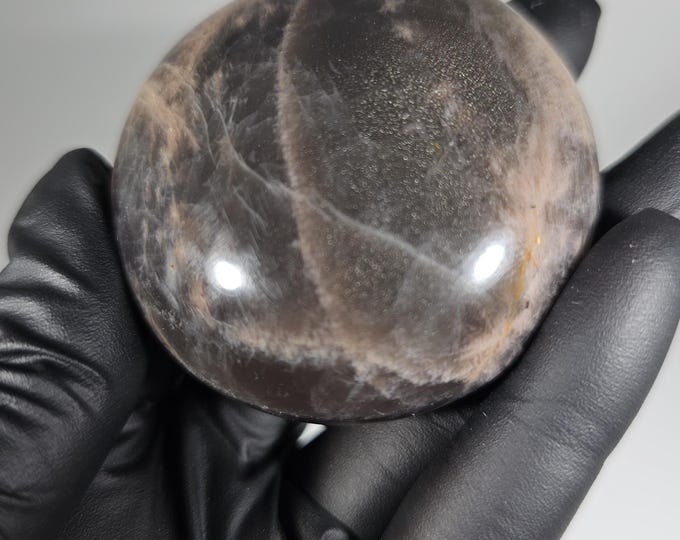 Black Moonstone Palm Stone