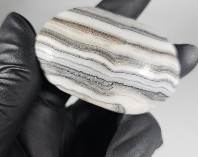 Banded Calcite Palm Stone
