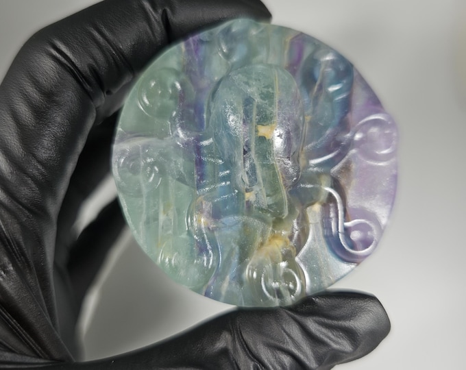 Fluorite Octopus Carving