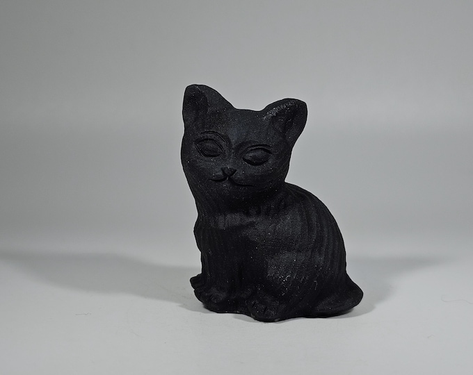 Obsidian Cat Carving *Imperfect