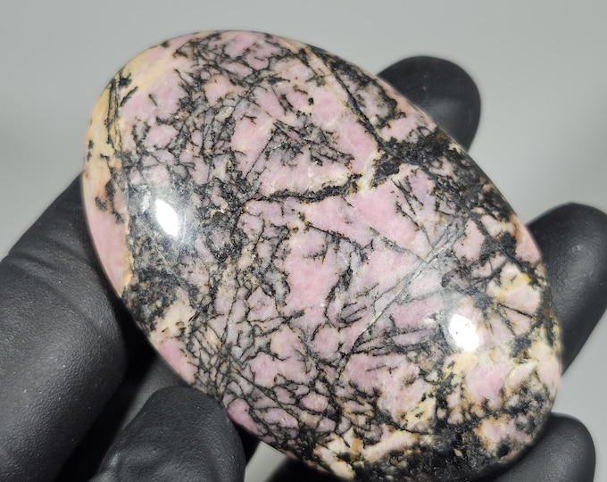 Rhodonite Palm Stone